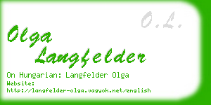olga langfelder business card